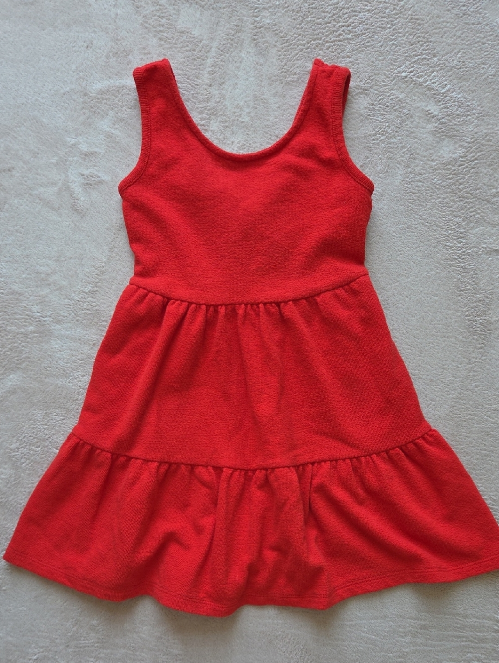Cat & Jack Sleeveless Terry Twist Back Dress A-line Red XS 4-5
